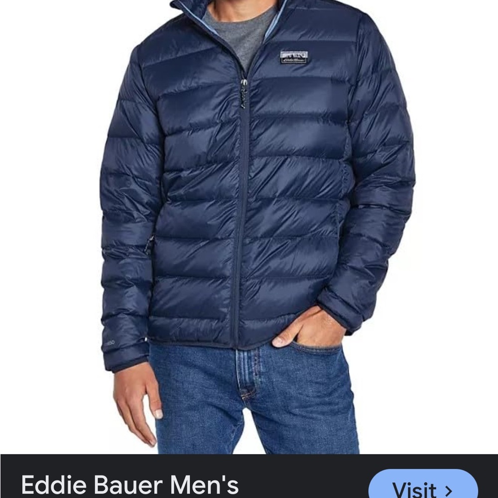 Eddie Bauer Men's Dark Blue Puffer Jacket